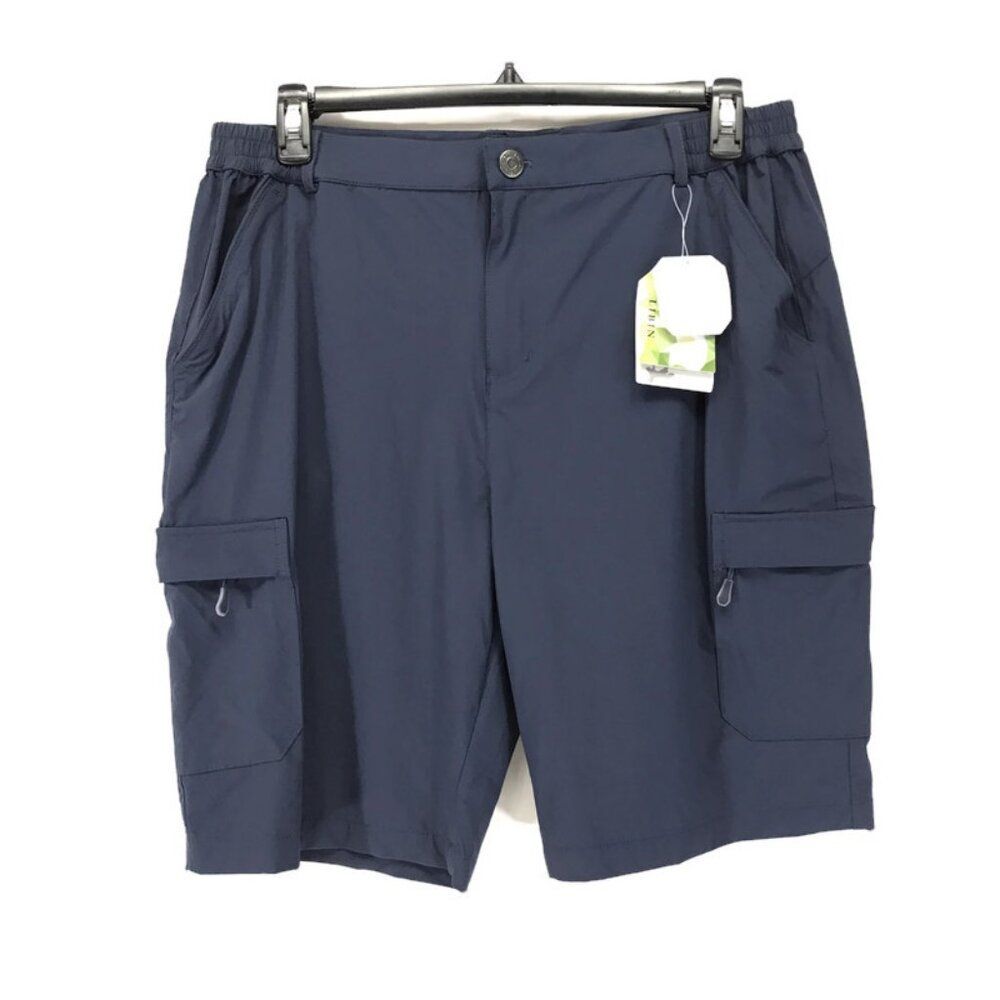 NEW Libin Waterproof Cargo Hiking Shorts Men's XXL Blue UPF 50+ Summer Outdoor